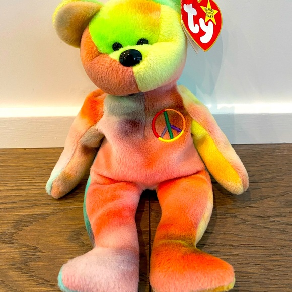 Rare 1996 Peace Beanie Baby With Tag Errors - Picture 1 of 7